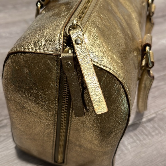 Metallic Gold Kate Spade Handbag - Picture 5 of 8